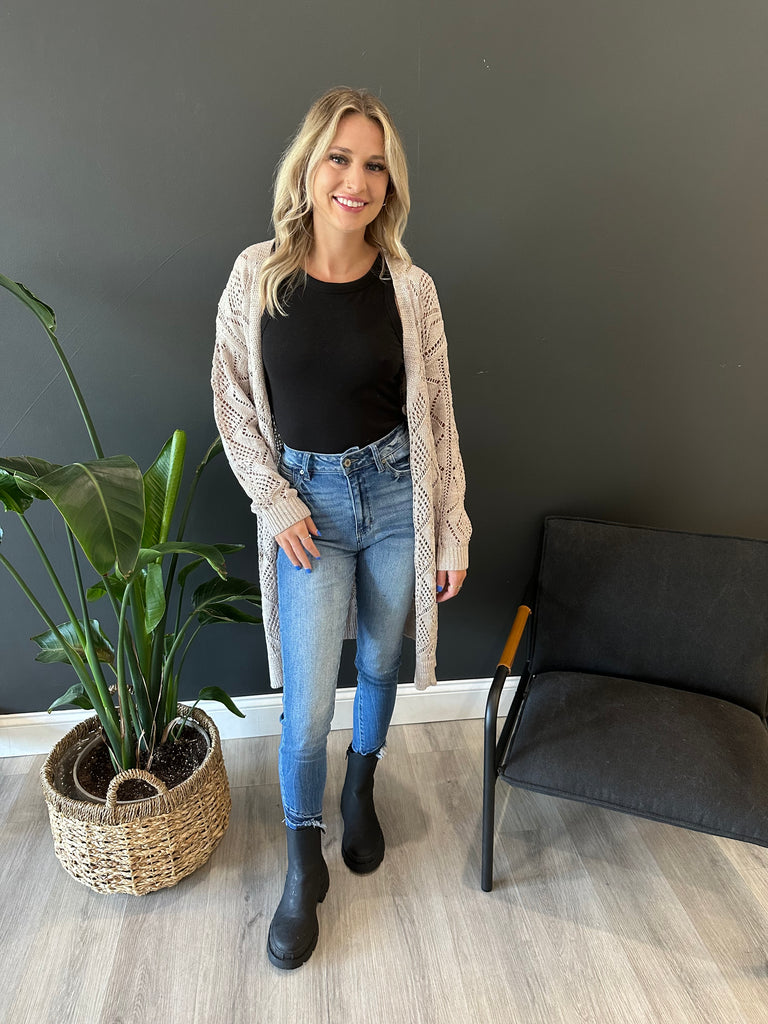 OUNCE rose crop cardigan （right khaki） RoseSeek Women's Cropped Cardigan Sweaters Long Sleeve Open