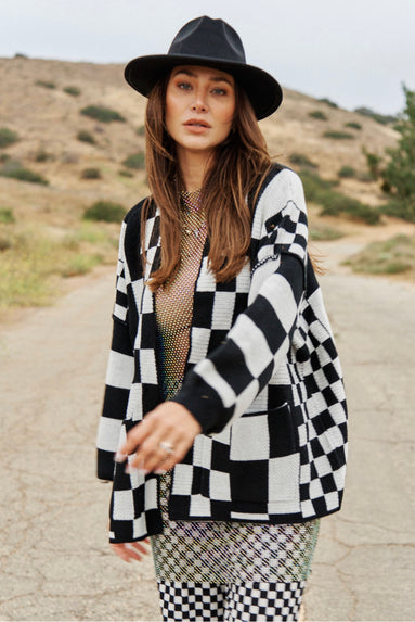 Checkered Cardigan