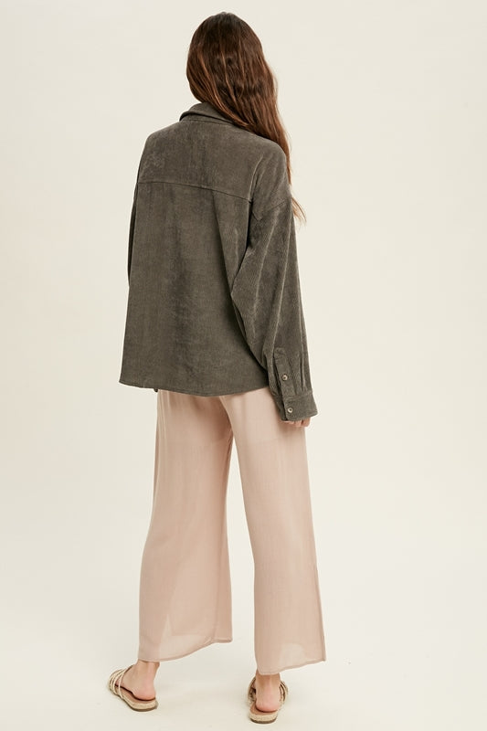 Corduroy Button Up Shirt