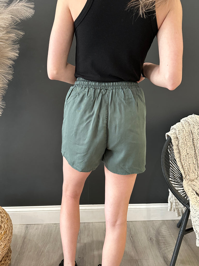Jade Linen Shorts