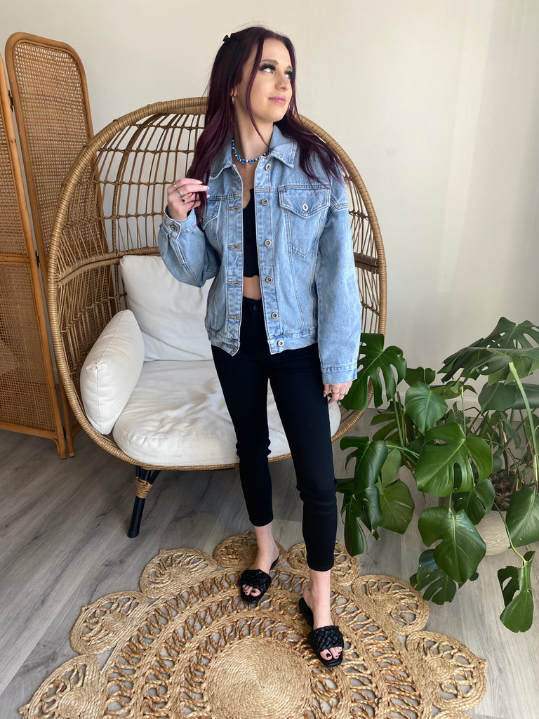 Premium Wash Denim Jacket | Alexis Rose Boutique