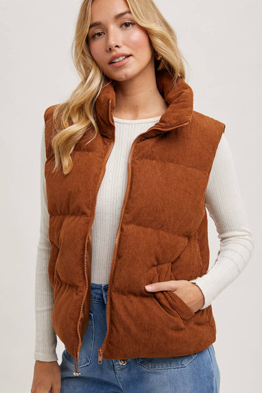 CORDUROY PUFFER VEST