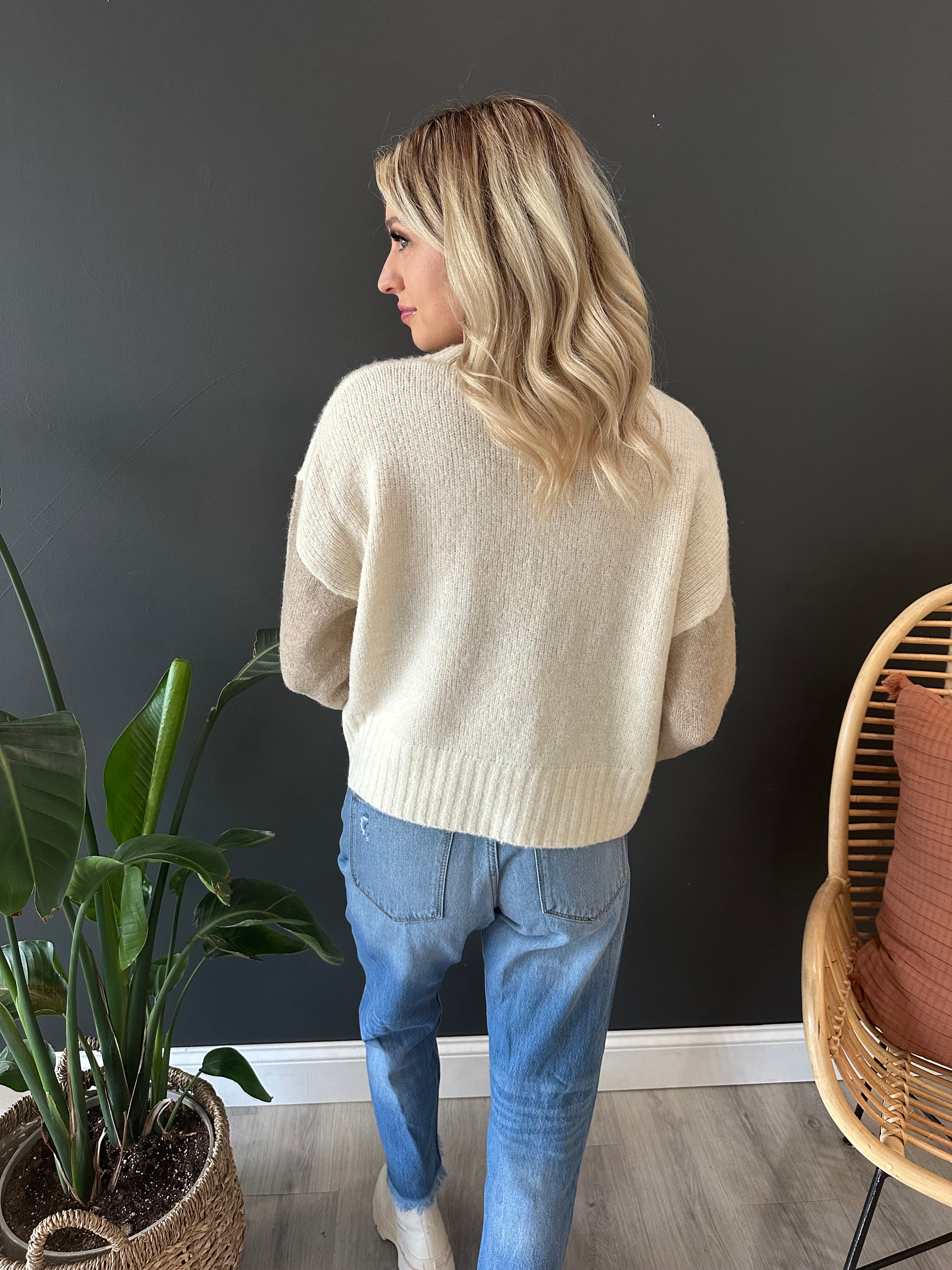 Taupe Pocket Sweater