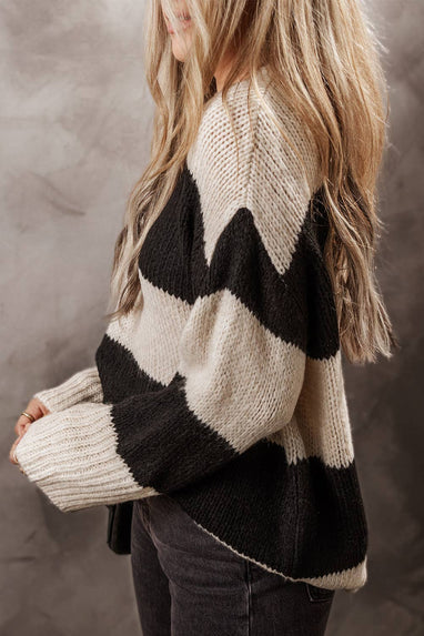 Colorblock Pullover Sweater