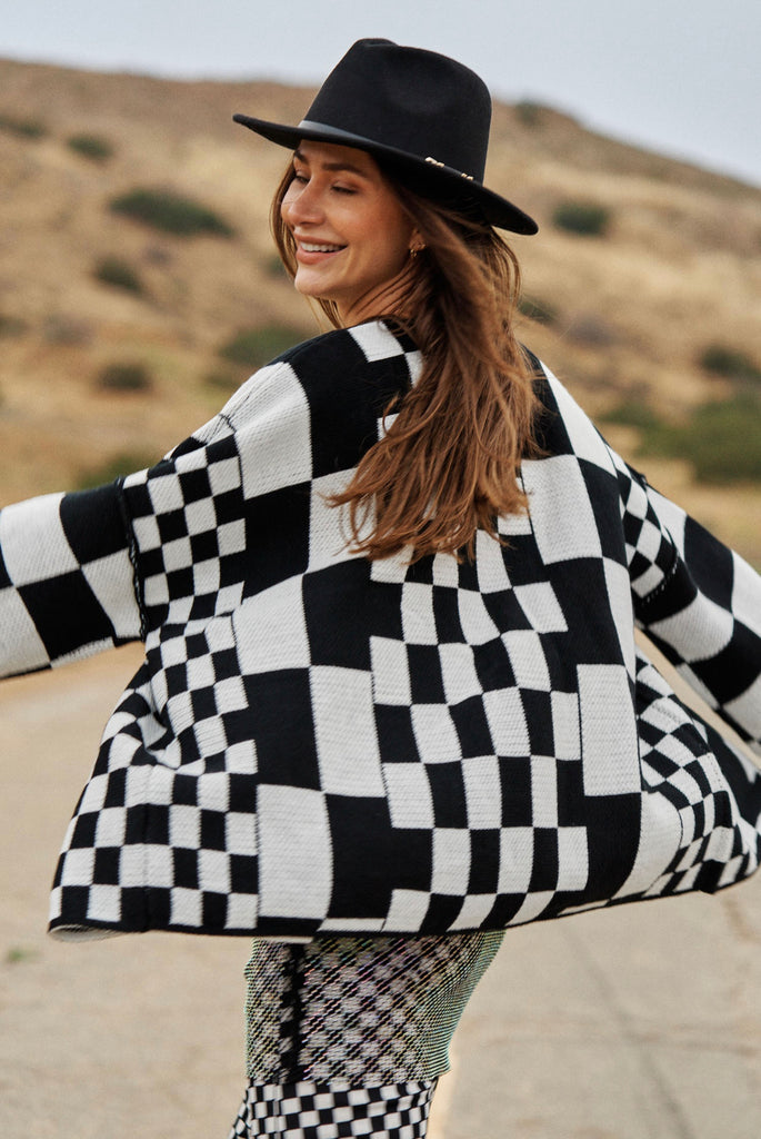 Checkered Cardigan