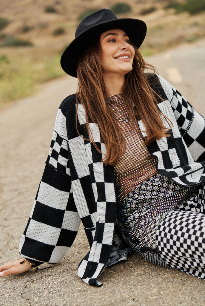 Checkered Cardigan