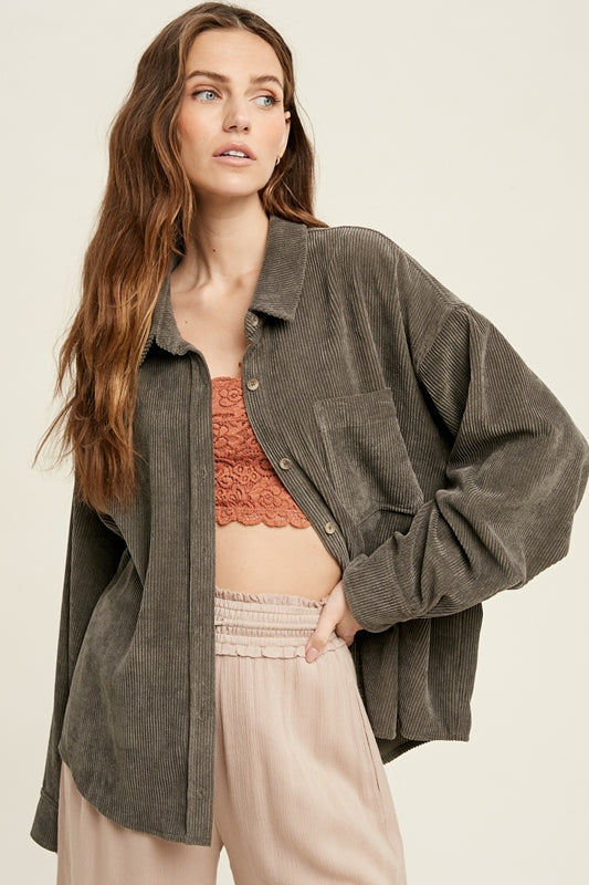 Corduroy Button Up Shirt