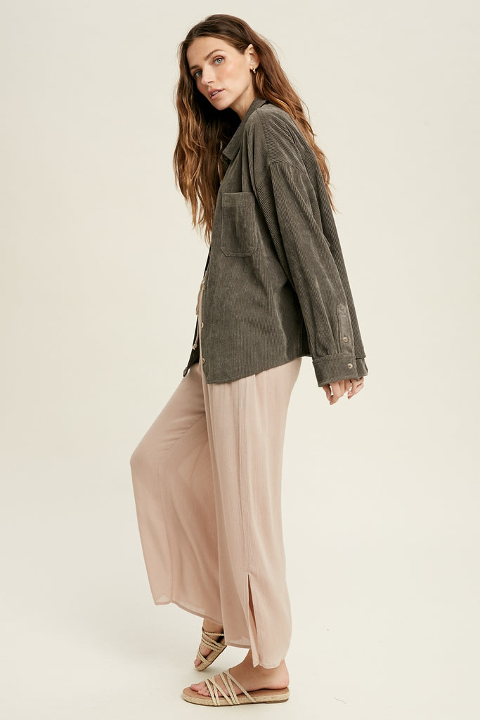 Corduroy Button Up Shirt
