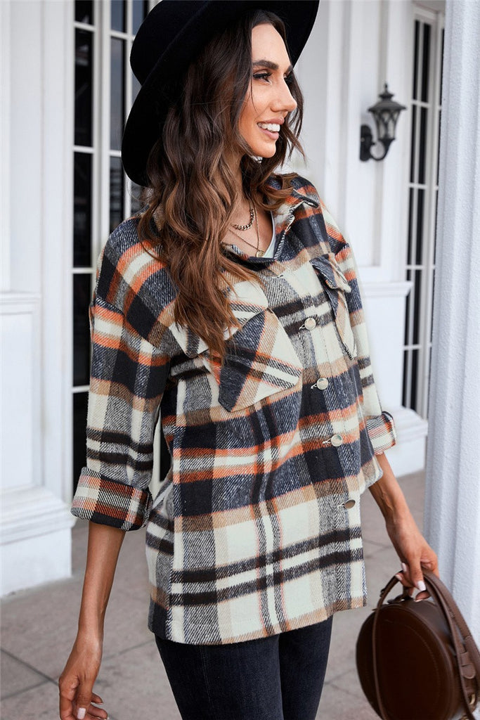 Blue Plaid Flannel Shacket