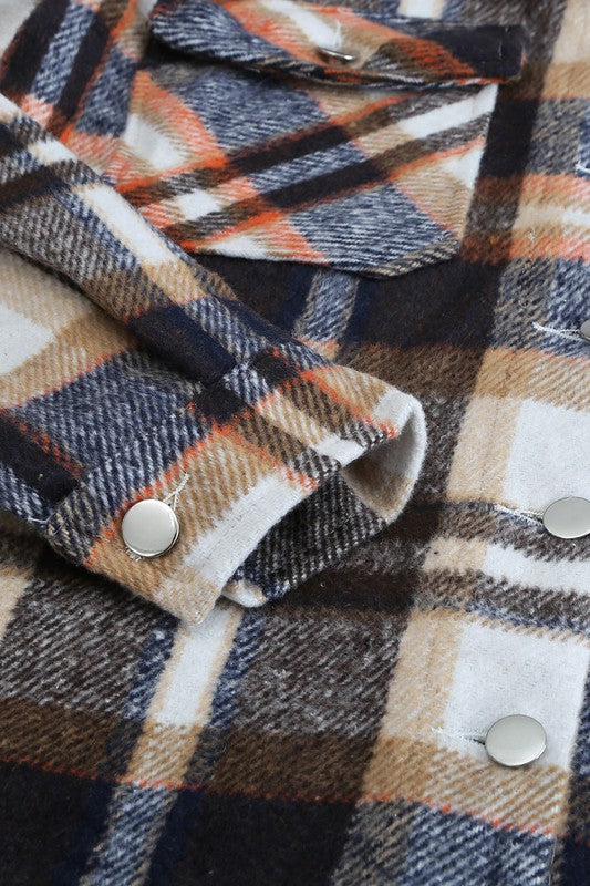 Blue Plaid Flannel Shacket