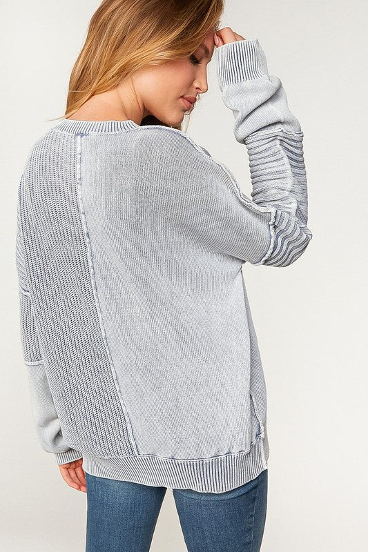 Ribbed Sweater Knit Top