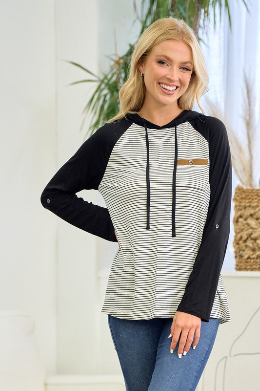 Hoodie Knit Top - 2 Colors