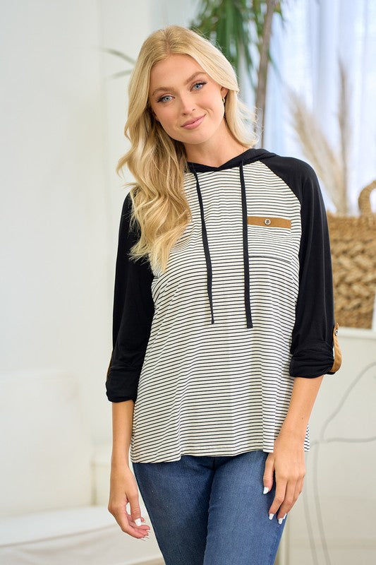 Hoodie Knit Top - 2 Colors