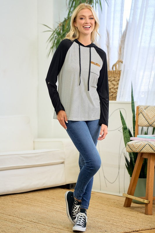 Hoodie Knit Top - 2 Colors