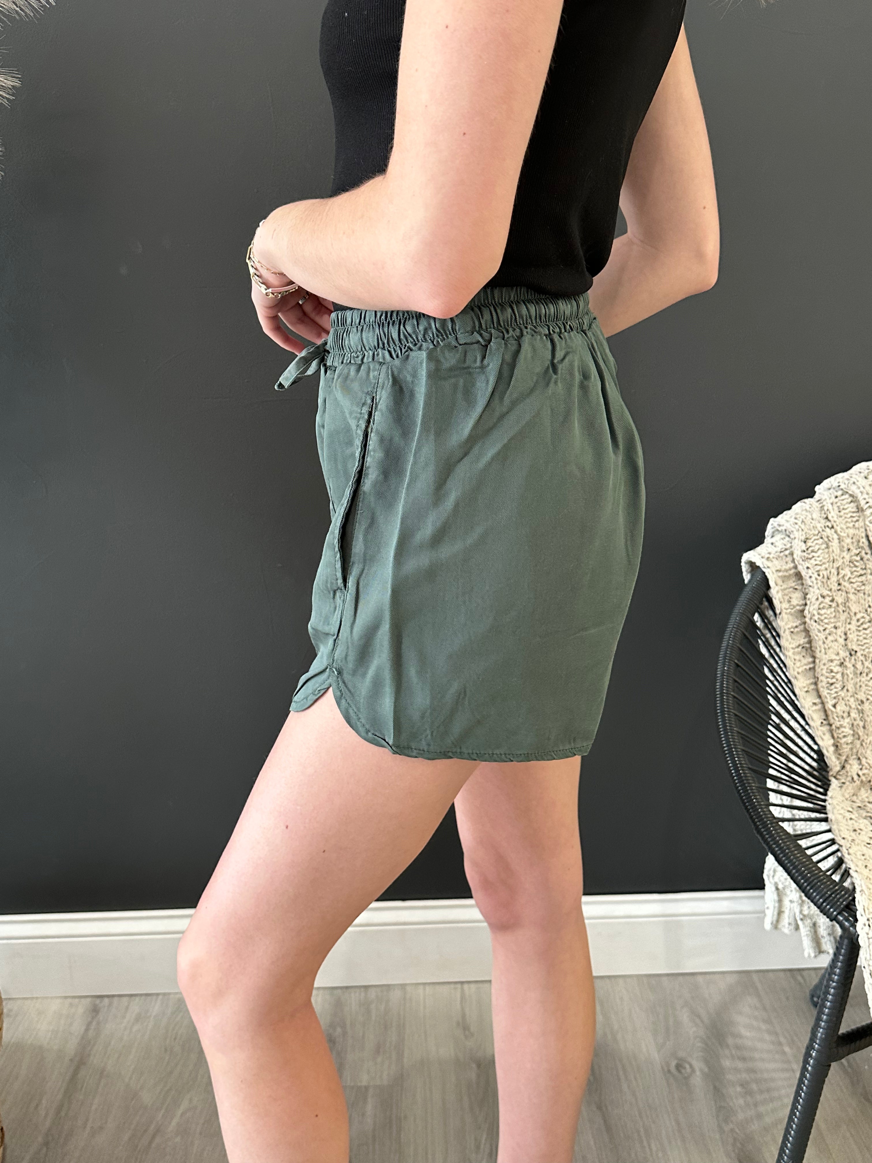 Jade Linen Shorts