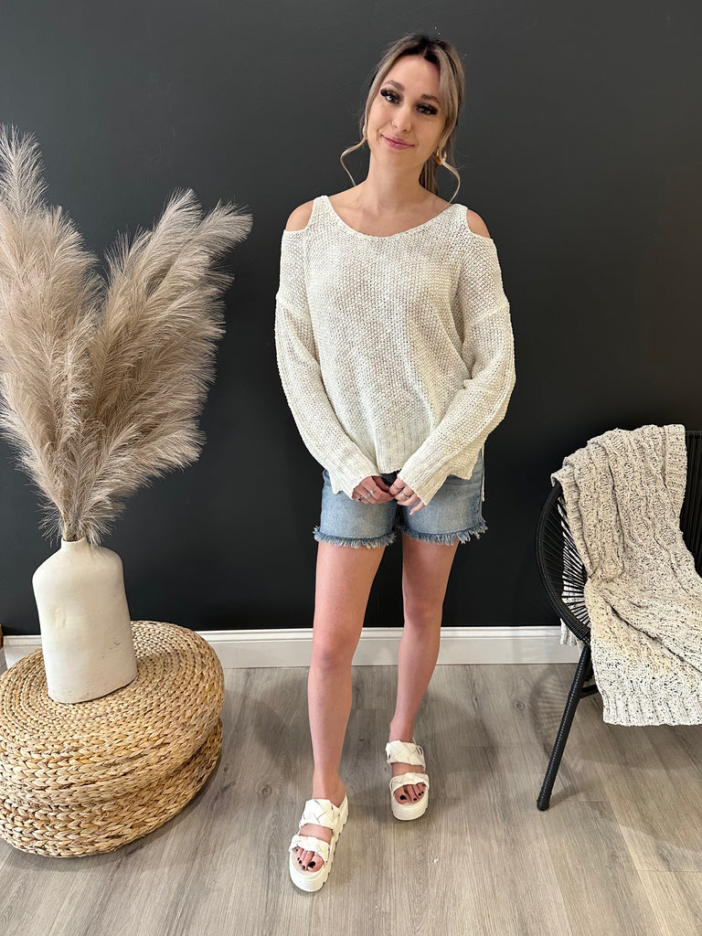 Cold Shoulder Sweater