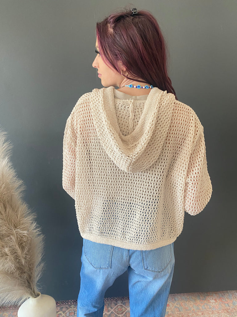 Fisher Net Hoodie Cardigan - 2 Colors