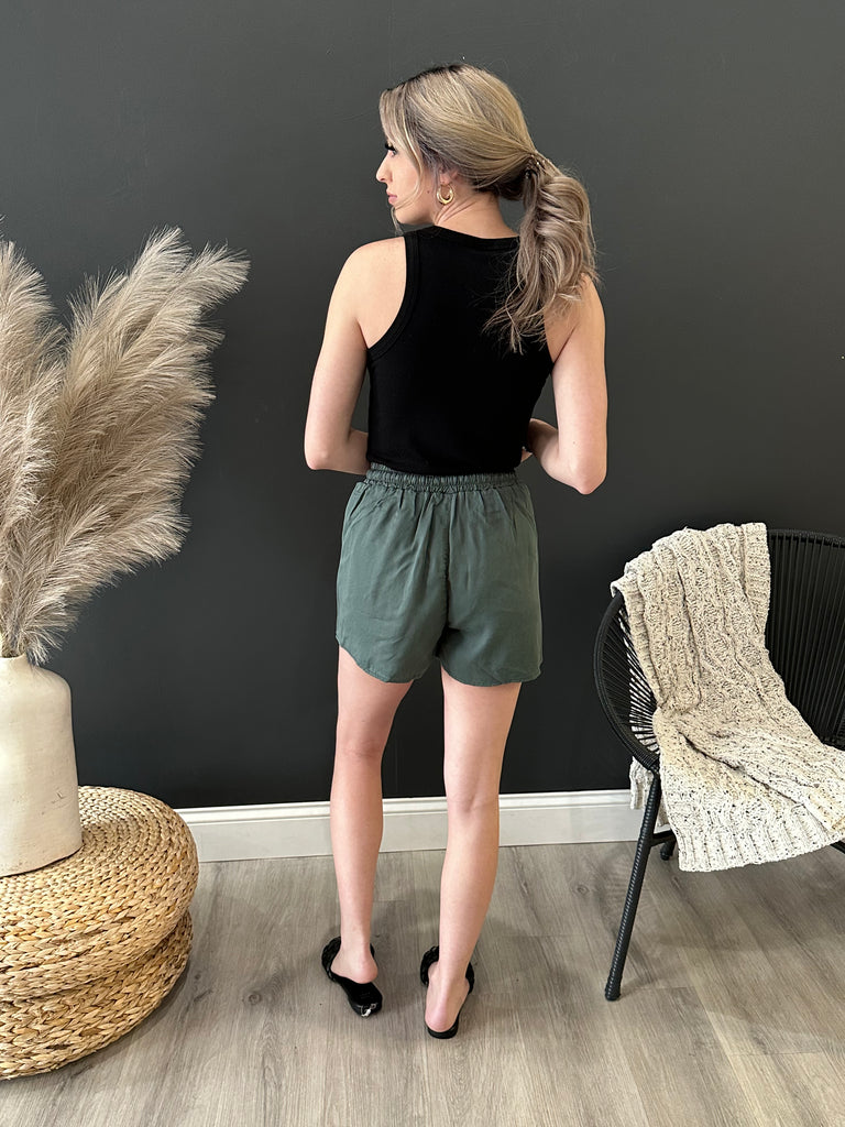 Jade Linen Shorts
