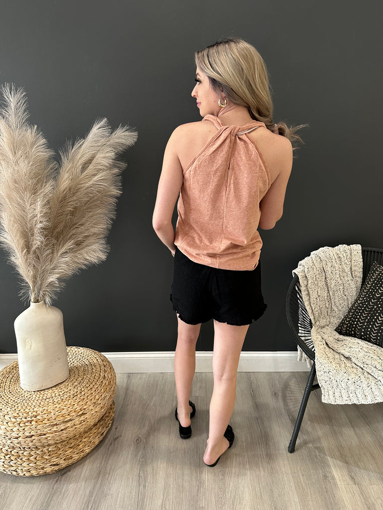 Strappy Knit Tank Top - 2 Colors