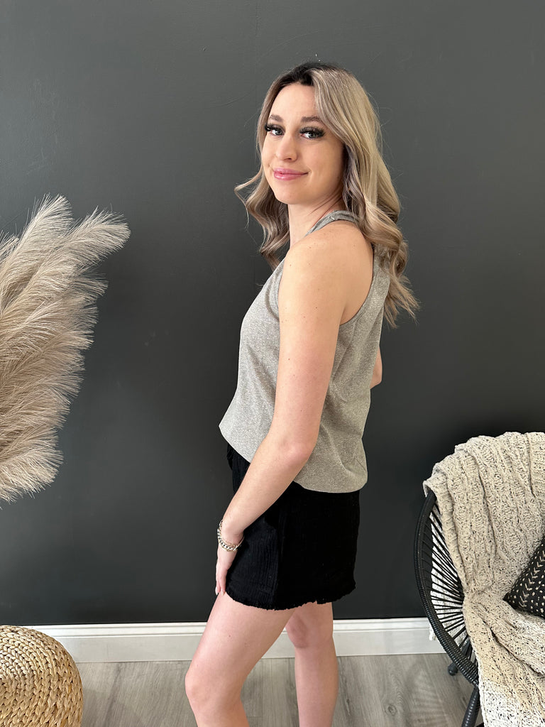 Strappy Knit Tank Top - 2 Colors