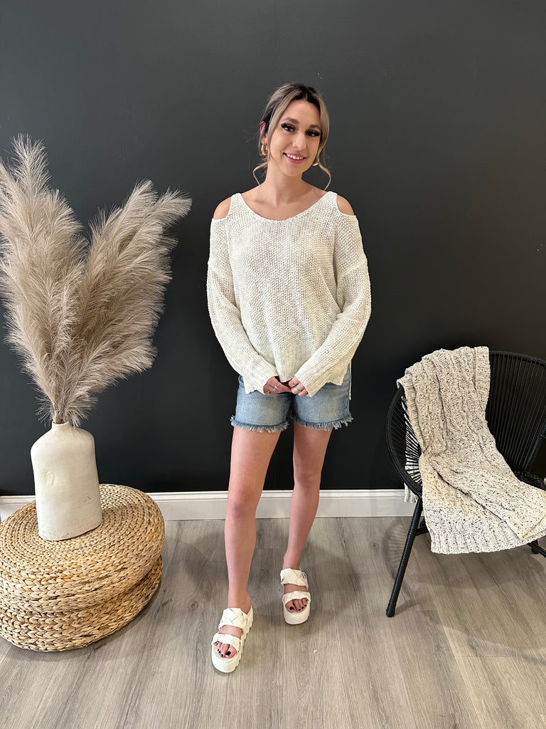 Cold Shoulder Sweater