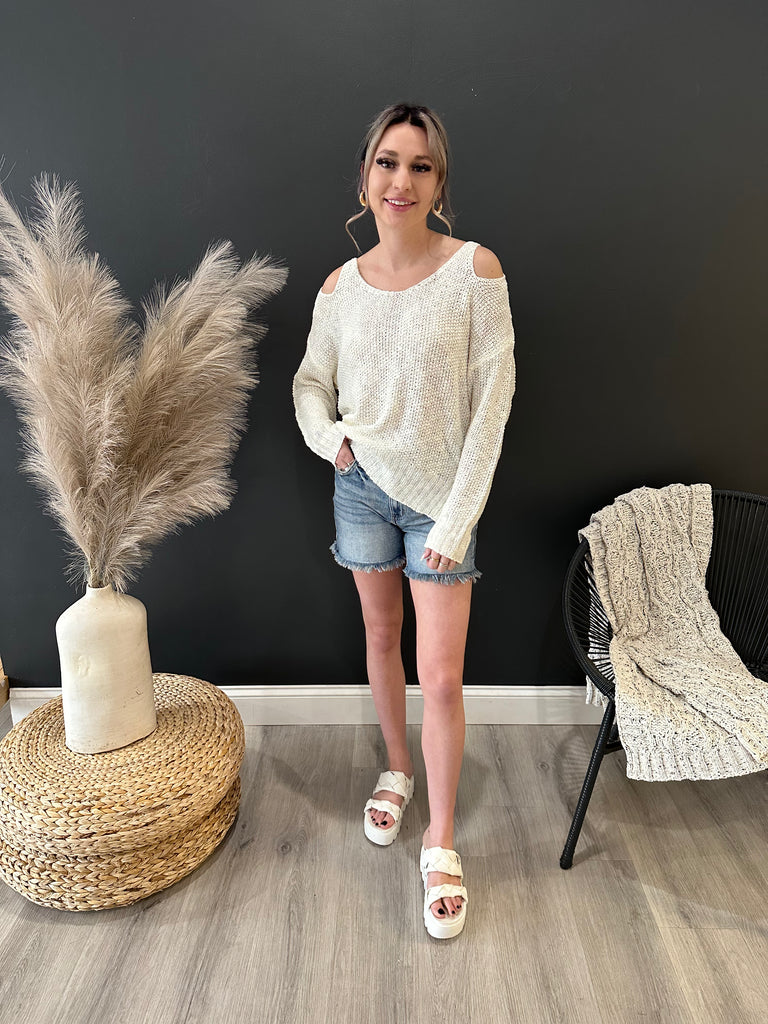 Cold Shoulder Sweater