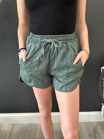 Jade Linen Shorts