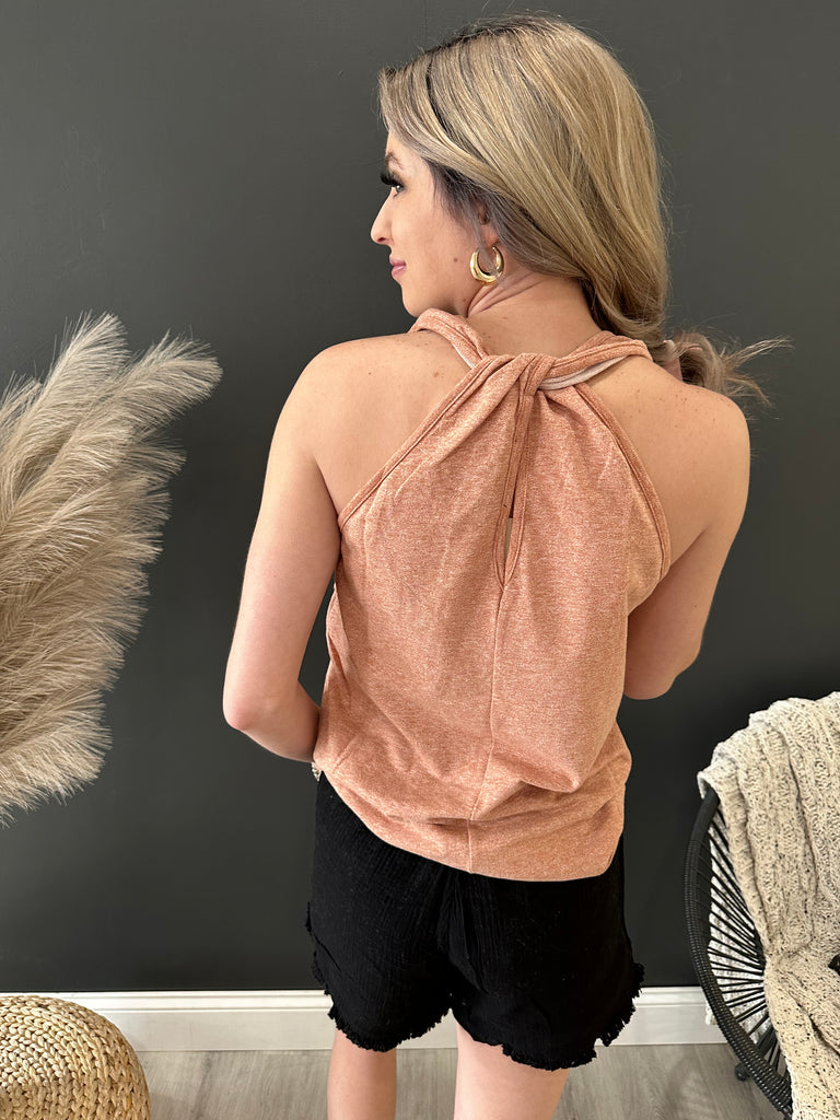 Strappy Knit Tank Top - 2 Colors