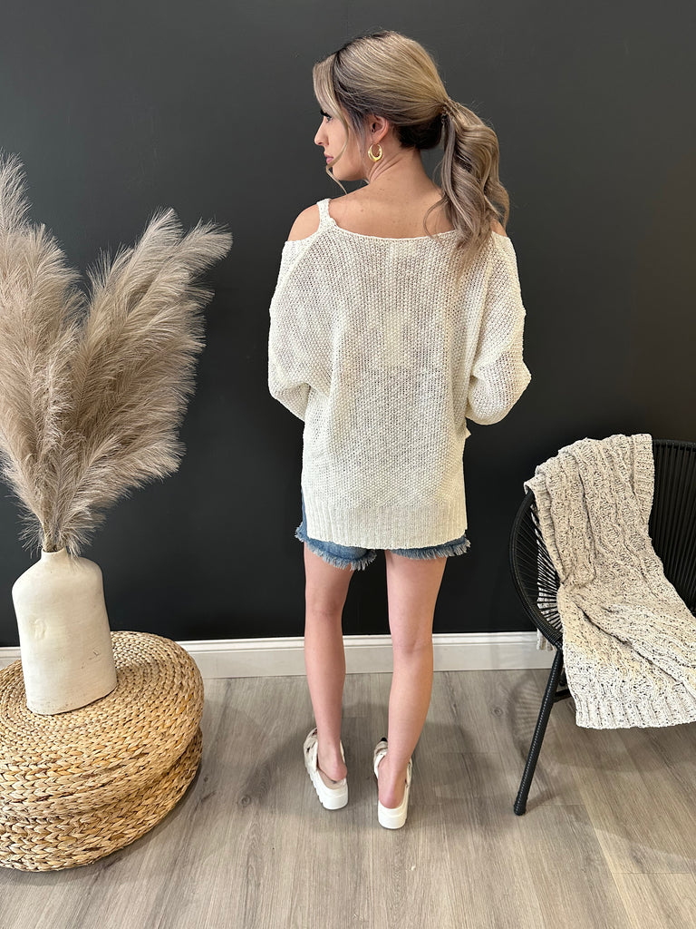 Cold Shoulder Sweater