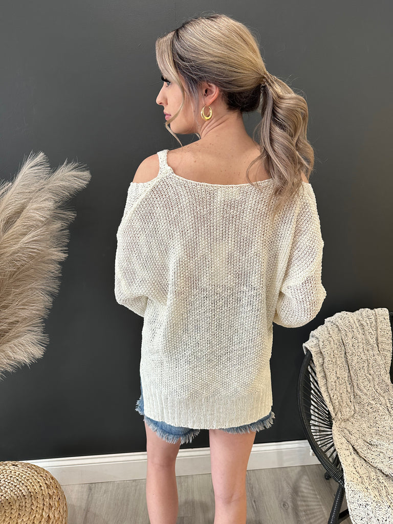 Cold Shoulder Sweater